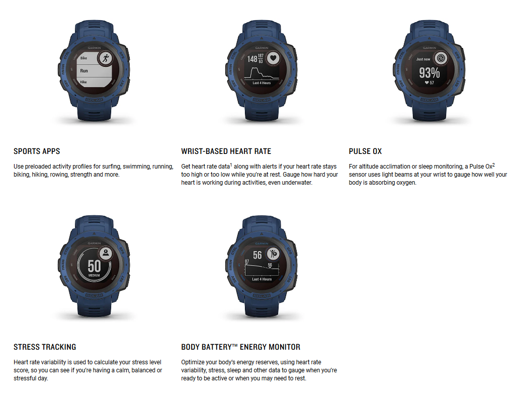 garmin instinct beams