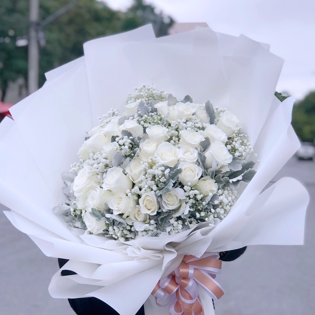 ดอกไม้ วาเลนไทน์ Valentine ช่อกุหลาบวาเลนไทน์ กุหลาบสีน้ำเงิน