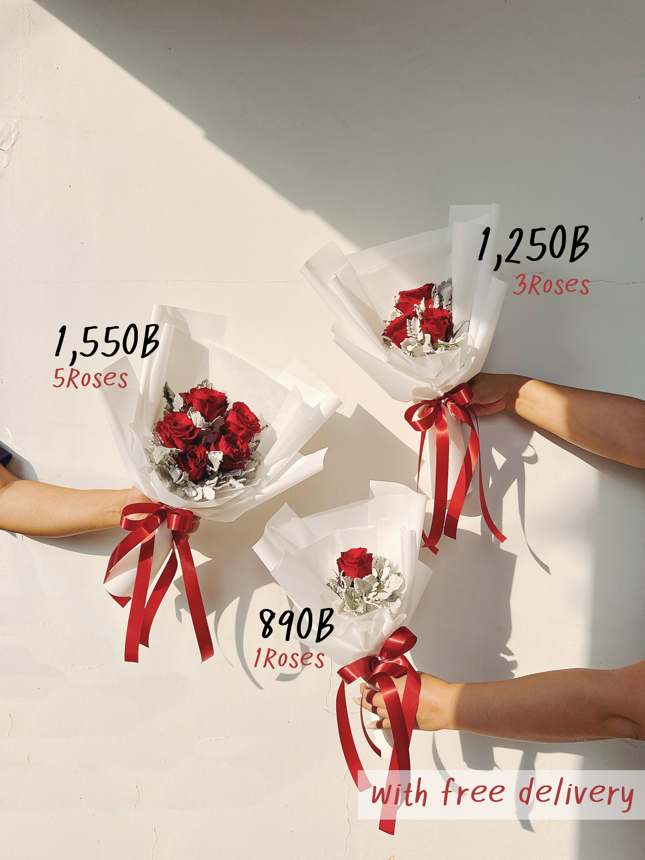 ดอกไม้ วาเลนไทน์ Valentine ช่อกุหลาบวาเลนไทน์ กุหลาบสีน้ำเงิน