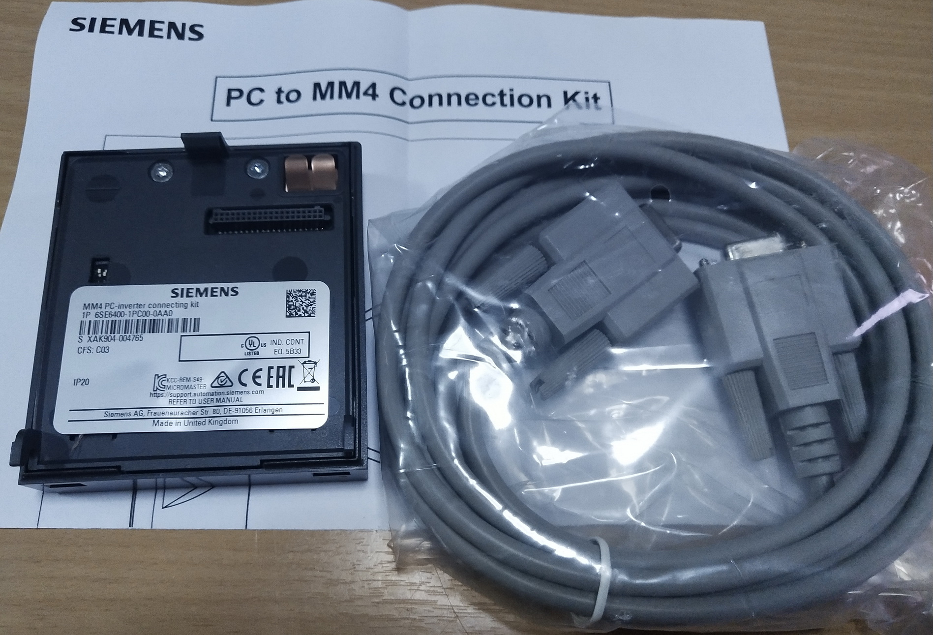 Micromaster RS232 PC to Drive Connection Kit richwayelectric