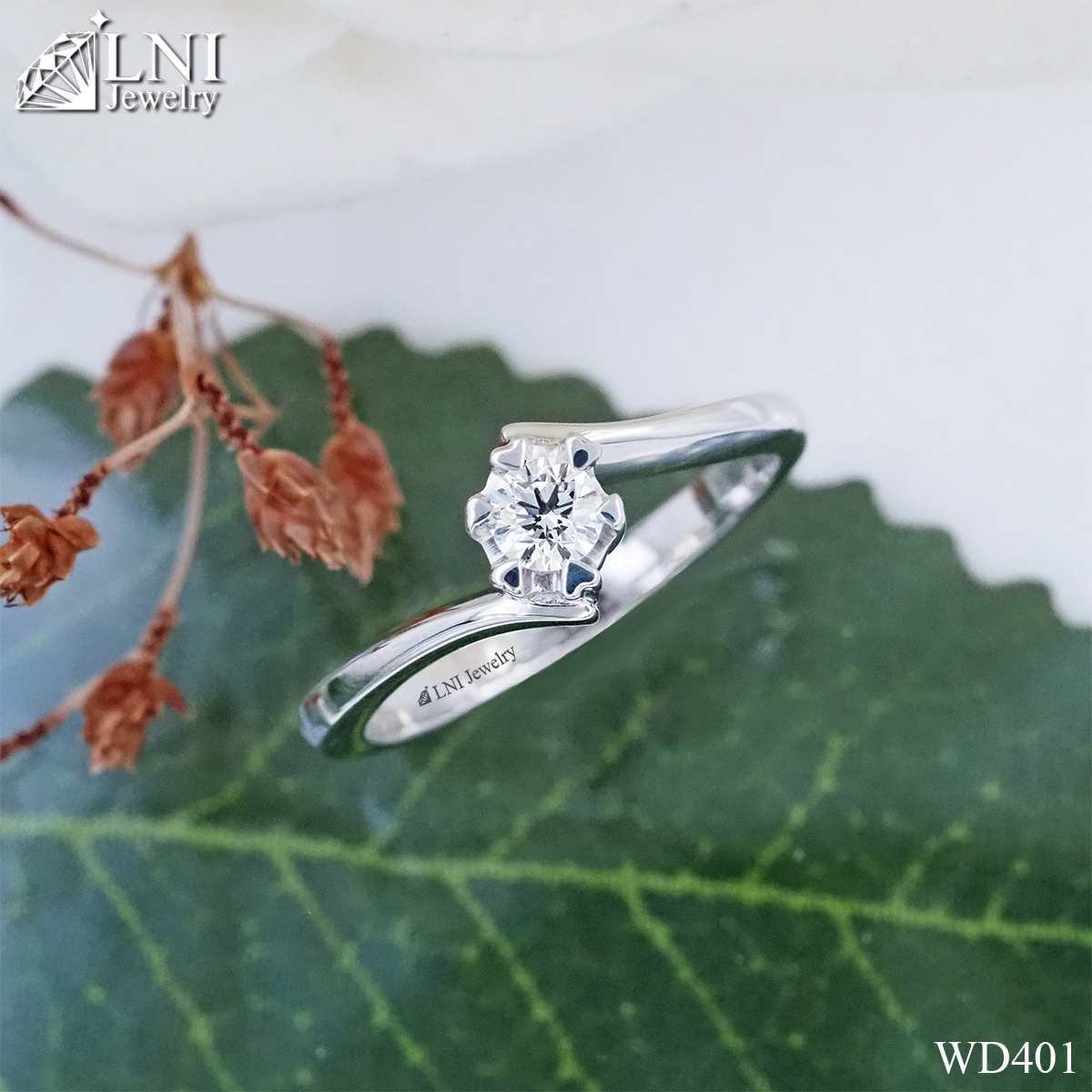 WD401 Single Diamond Ring