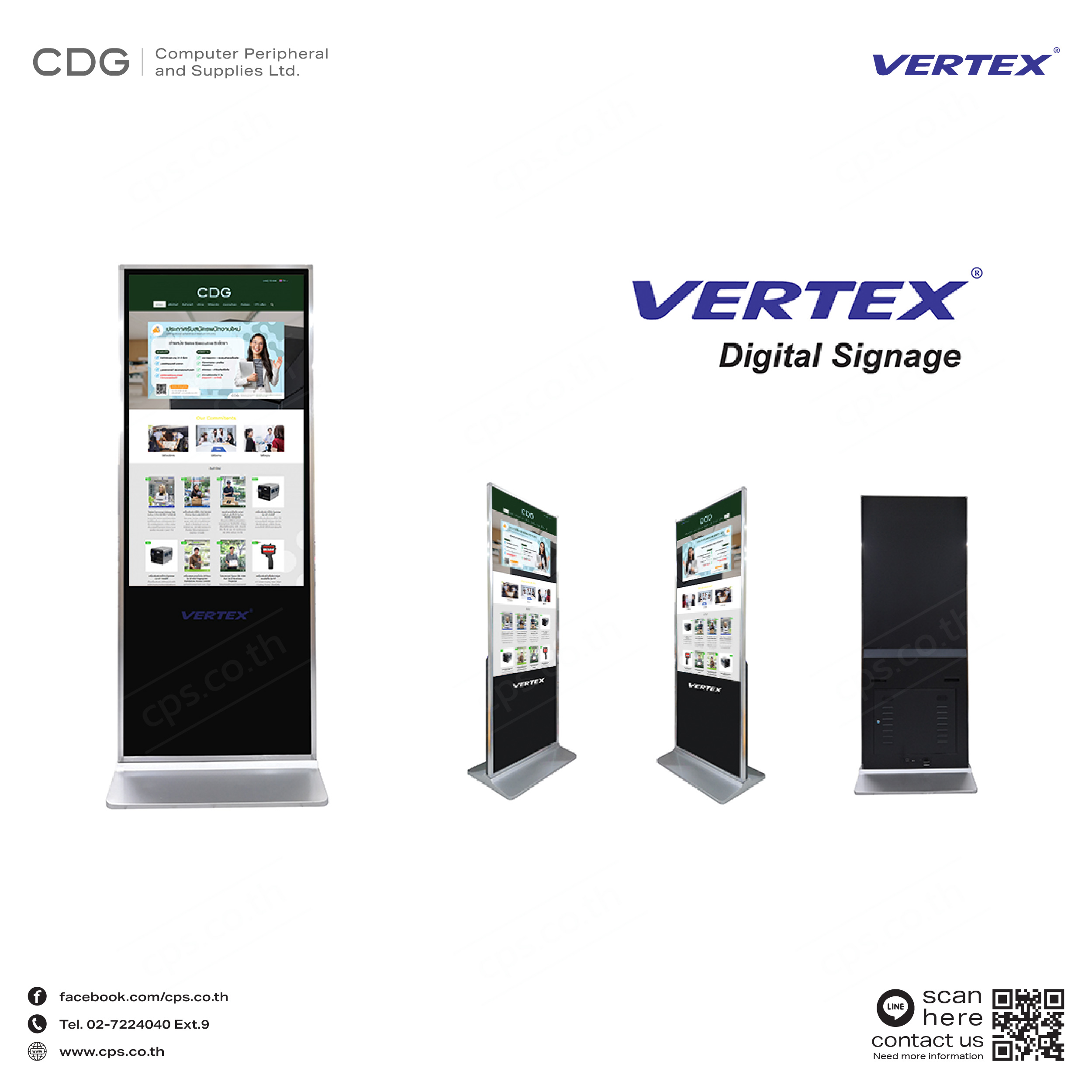 Digital Signage Vertex รุ่น VHD-550N Panel Size 55