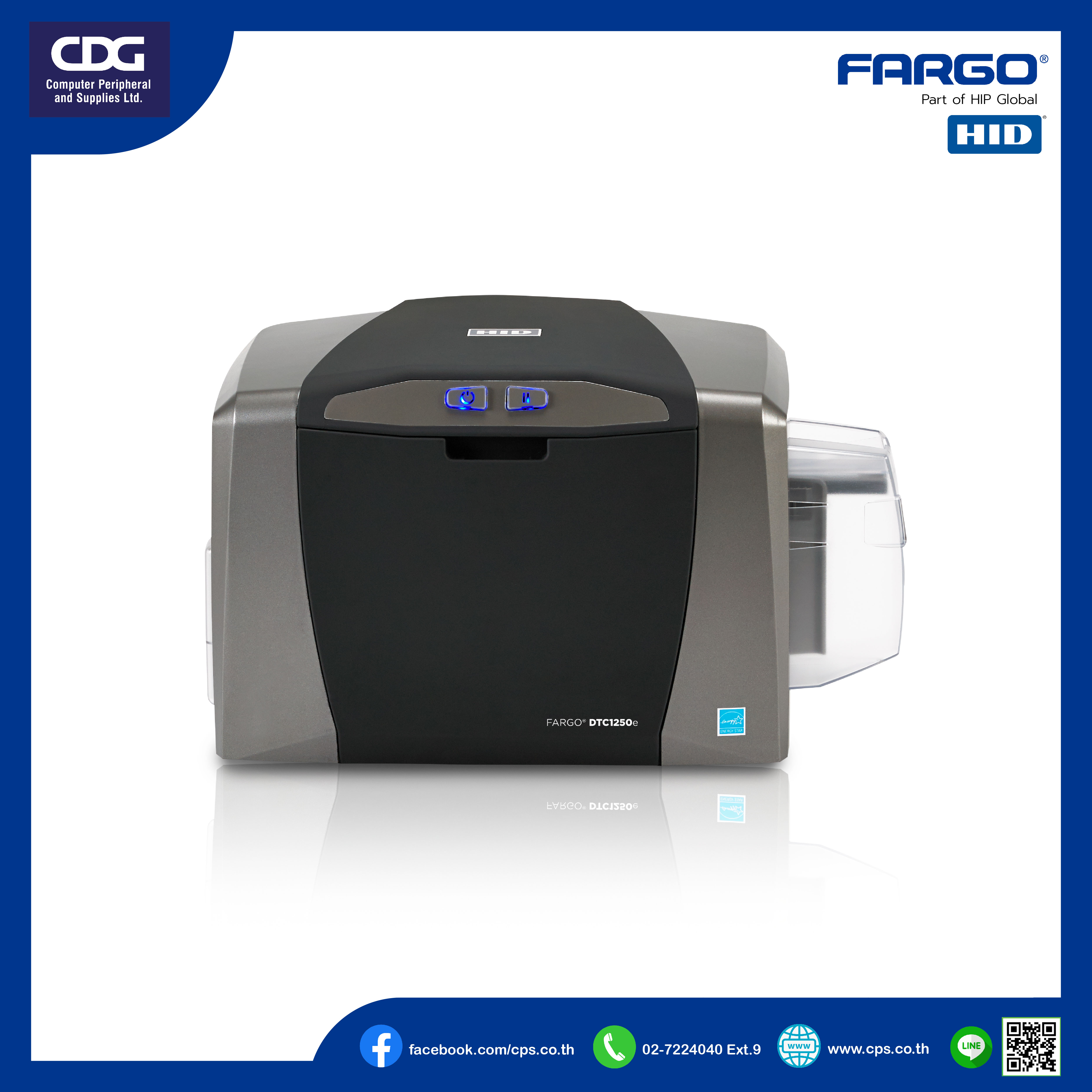 FARGO® DTC1250e ID DirecttoCard Printer & Encoder cps