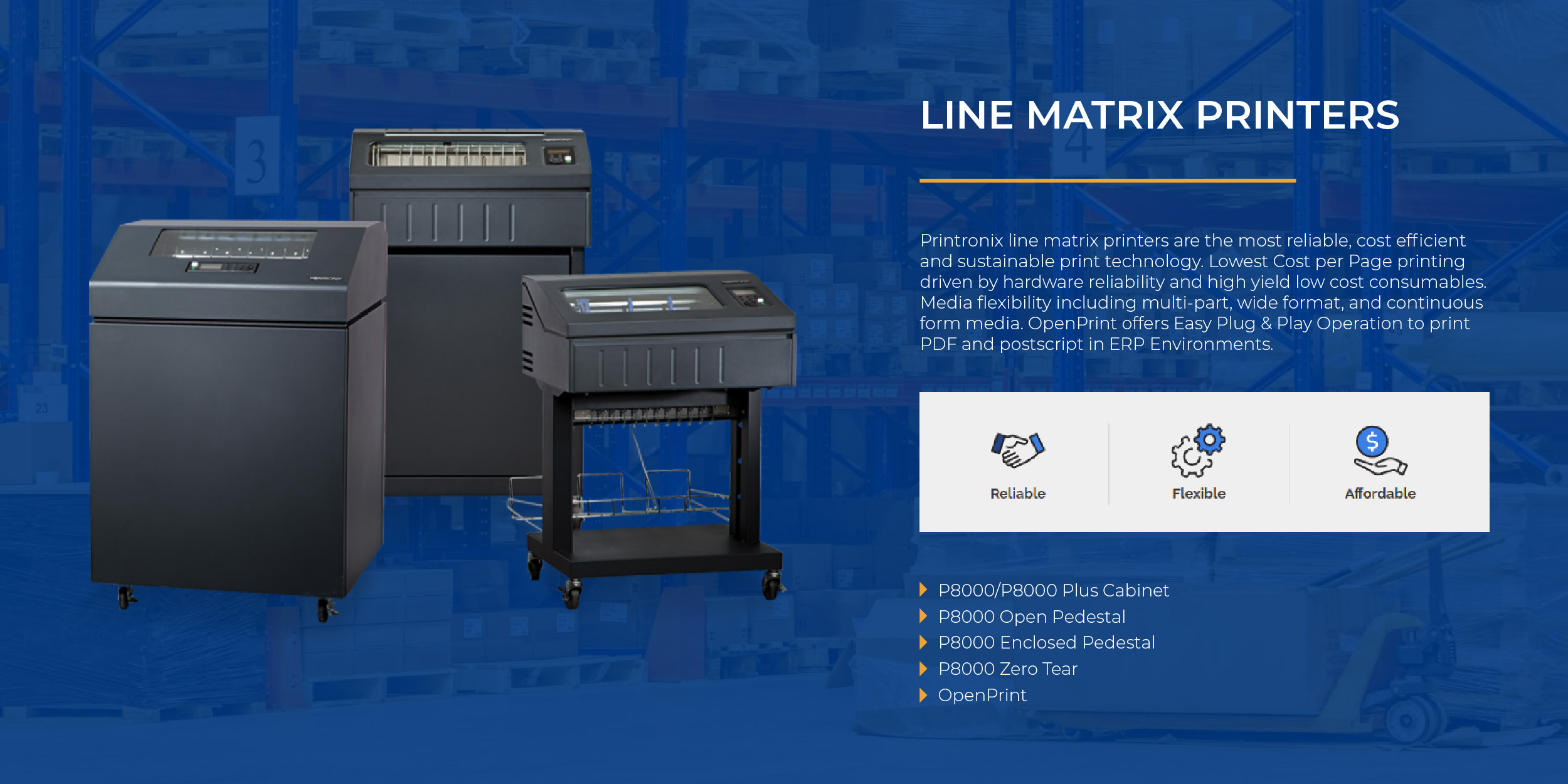 เครื่องพิมพ์ Printronix P8C10 Cartridge Cabinet Line Matrix