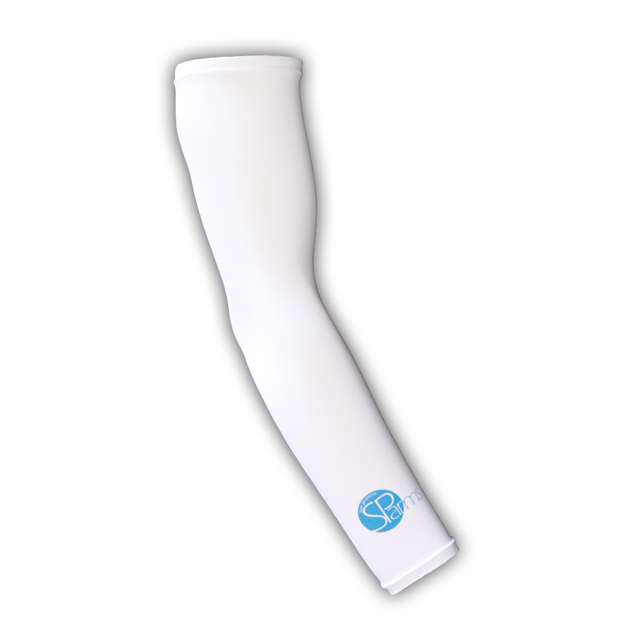 SUN PROTECTION ARM SLEEVES UPF 50 UV Protect Sparmsthailand   Sparms White 1 