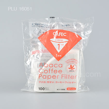 กระดาษกรองดริฟกาแฟ CAFEC (สีขาว) Abaca Coffee Paper Filter ขนาด 1 CUP