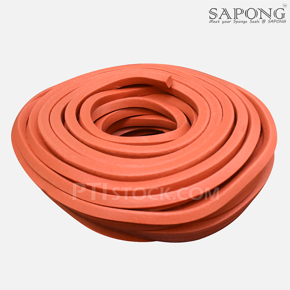 Red Fire Brick Silicone Sponge Square Cord Size X Mm Tel