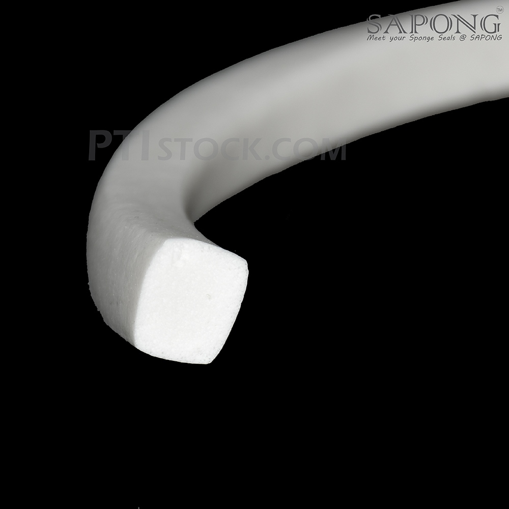 White Silicone Sponge Square Cord (Food Grade ) SIZE 11x13 mm Ptistock