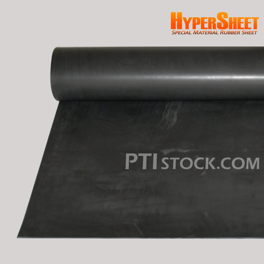 Black VITON (FKM/FPM) Rubber Sheet , Thickness 4 mm . HyperSheet Tel