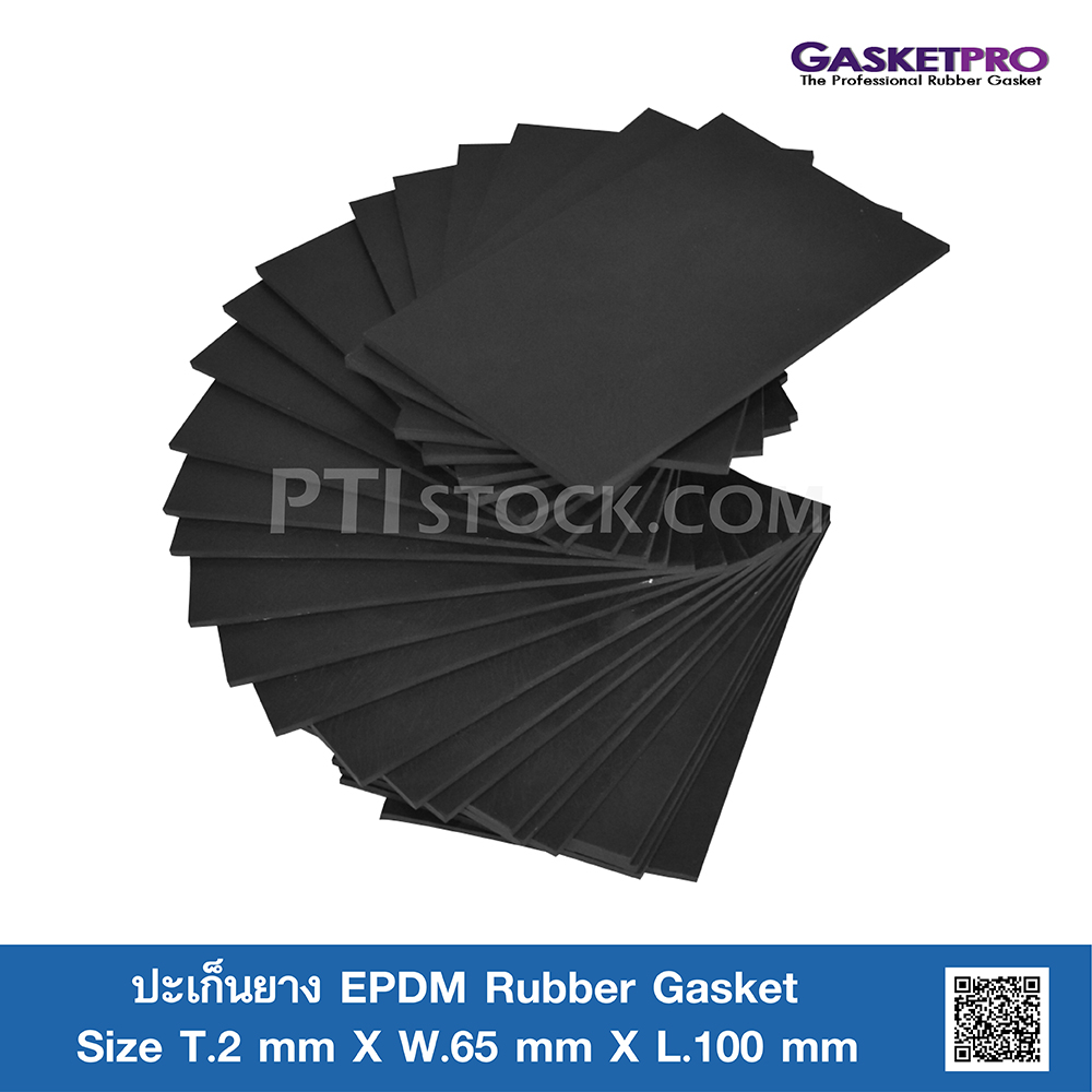 EPDM Rubber Gasket T.2 mm X W.65 mm ptistock
