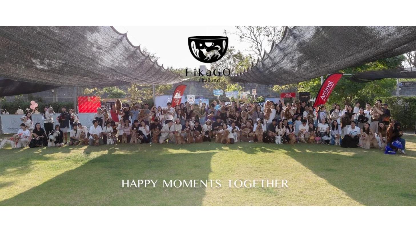 ภาพหมู่ครอบครัวน้องหมาค็อกเกอร์กับ FikaGO Thailand