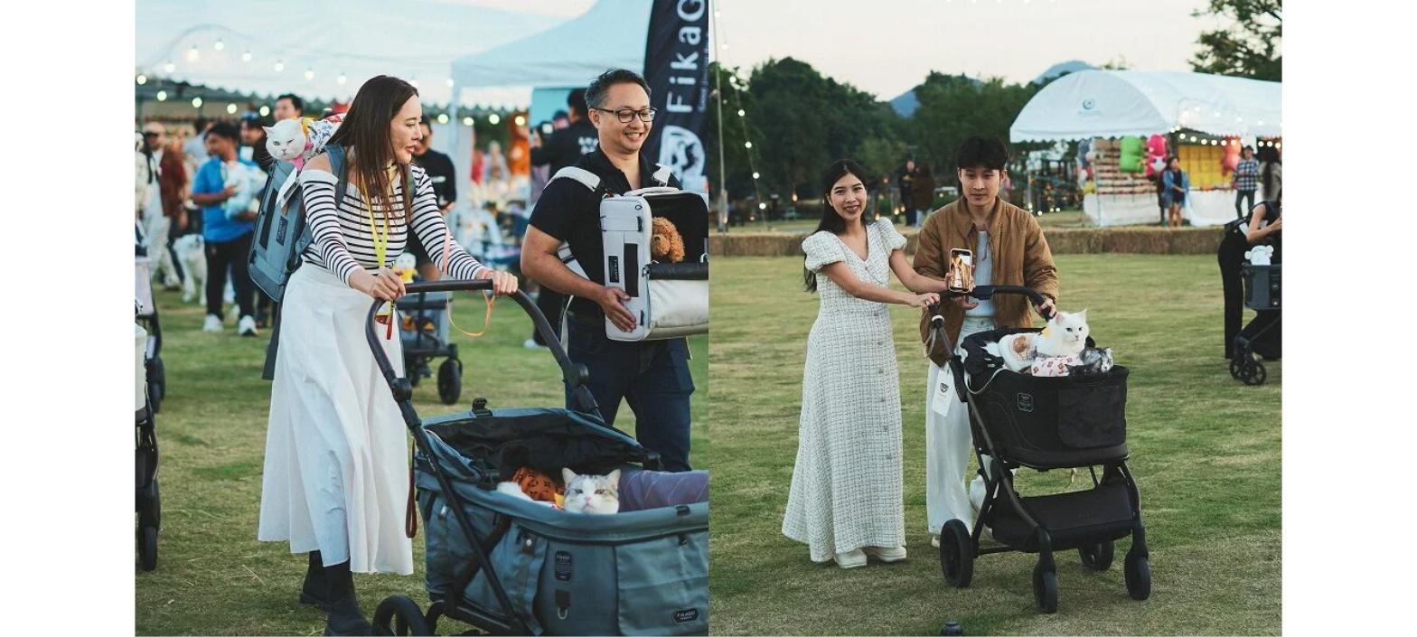 Pawrents เข็นรถเข็นสัตว์เลี้ยง FikaGO ภายในงาน