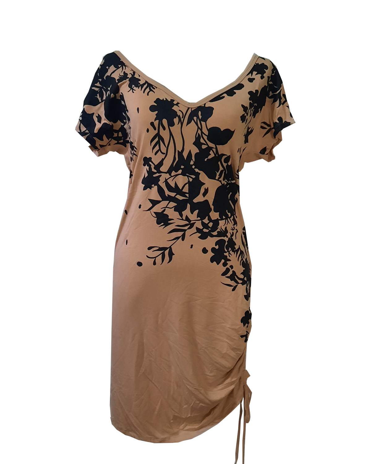 V-neck Floral Printed Dress