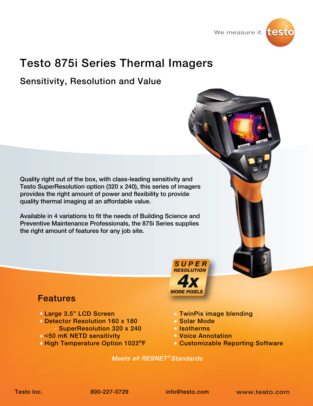 Testo-875i Series กล้องถ่ายภาพความร้อน / ราคา 