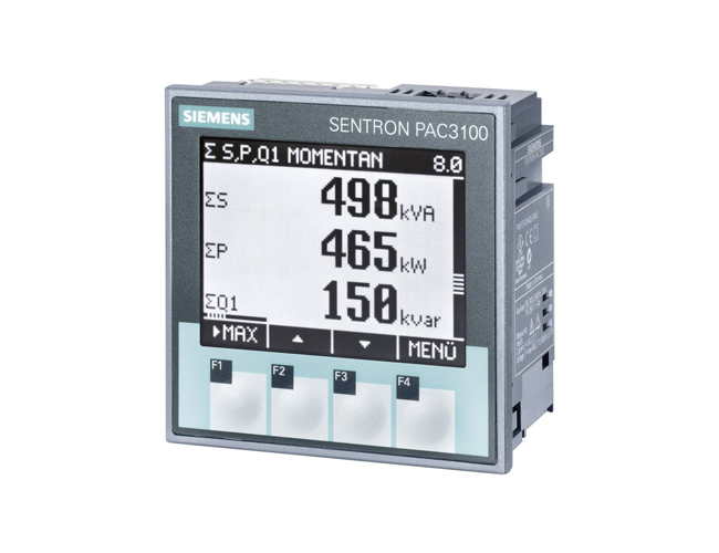 Siemens SENTRON PAC3100 เพาเวอร์มิเตอร์ 7KM3133-0BA00-3AA0 LCD Digital Power Meter (Size 96mm x 96mm) + (2DI2DO) + (RS-485)  @ ราคา