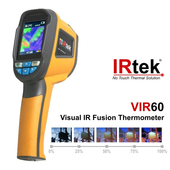 IRtek กล้องถ่ายภาพความร้อน VIR60, -20C to 300C, 80 x 60 pixels