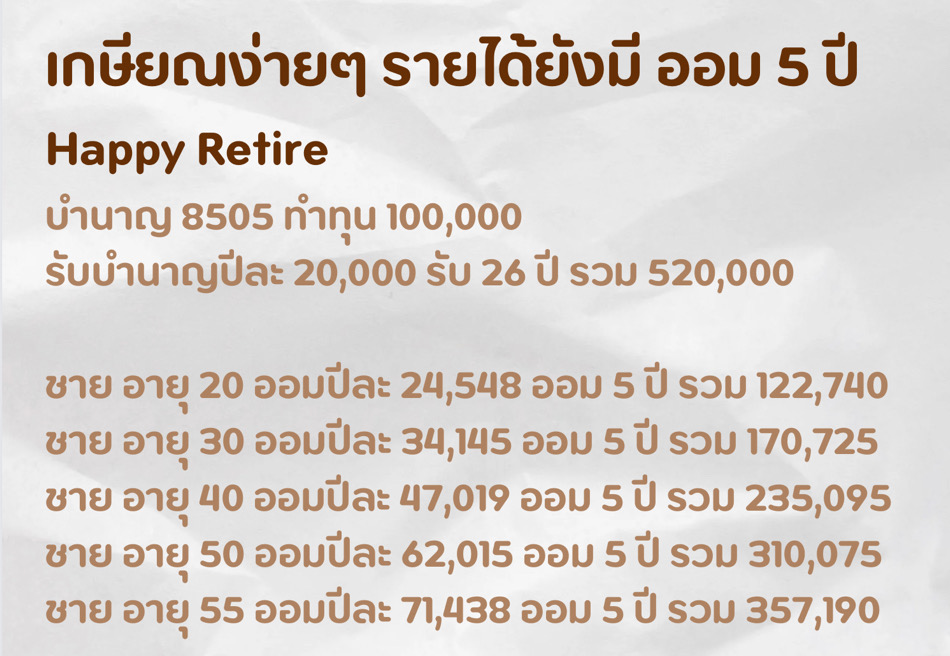 วางแผนเกษียณ วางแผนเกษียณ