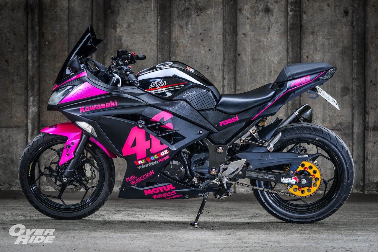 Ups udstilling overdraw Kawasaki Ninja 300 Black & Pink - Overridemag