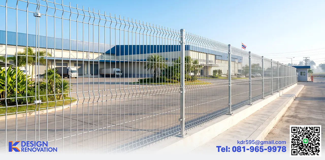 รั้วเหล็กสำเร็จรูป, รั้วไวร์เมช, รั้ว wire mesh