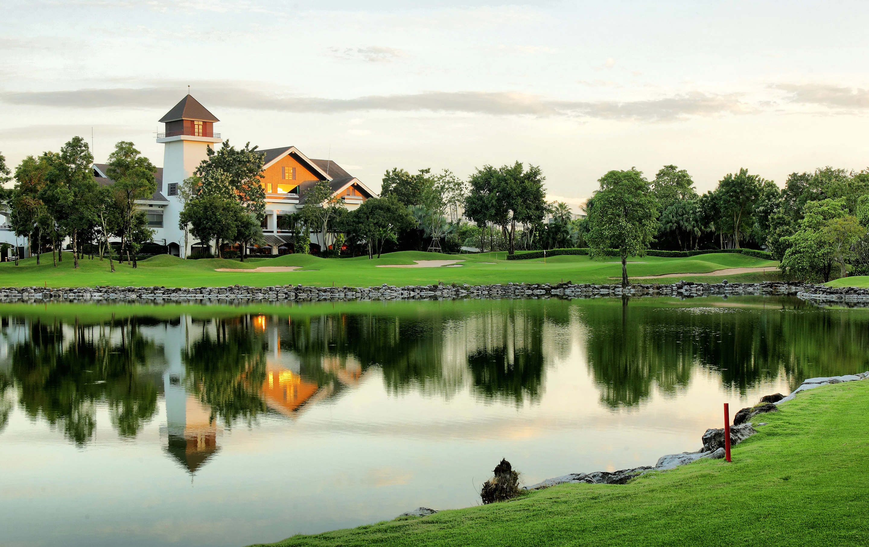 Thailand Golf Courses - Alpine Golf Courses view from lake