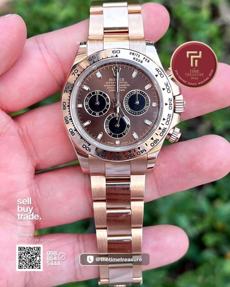 Rolex Daytona 116505 Full Rose Gold Chocolate Dial thetimetreasure