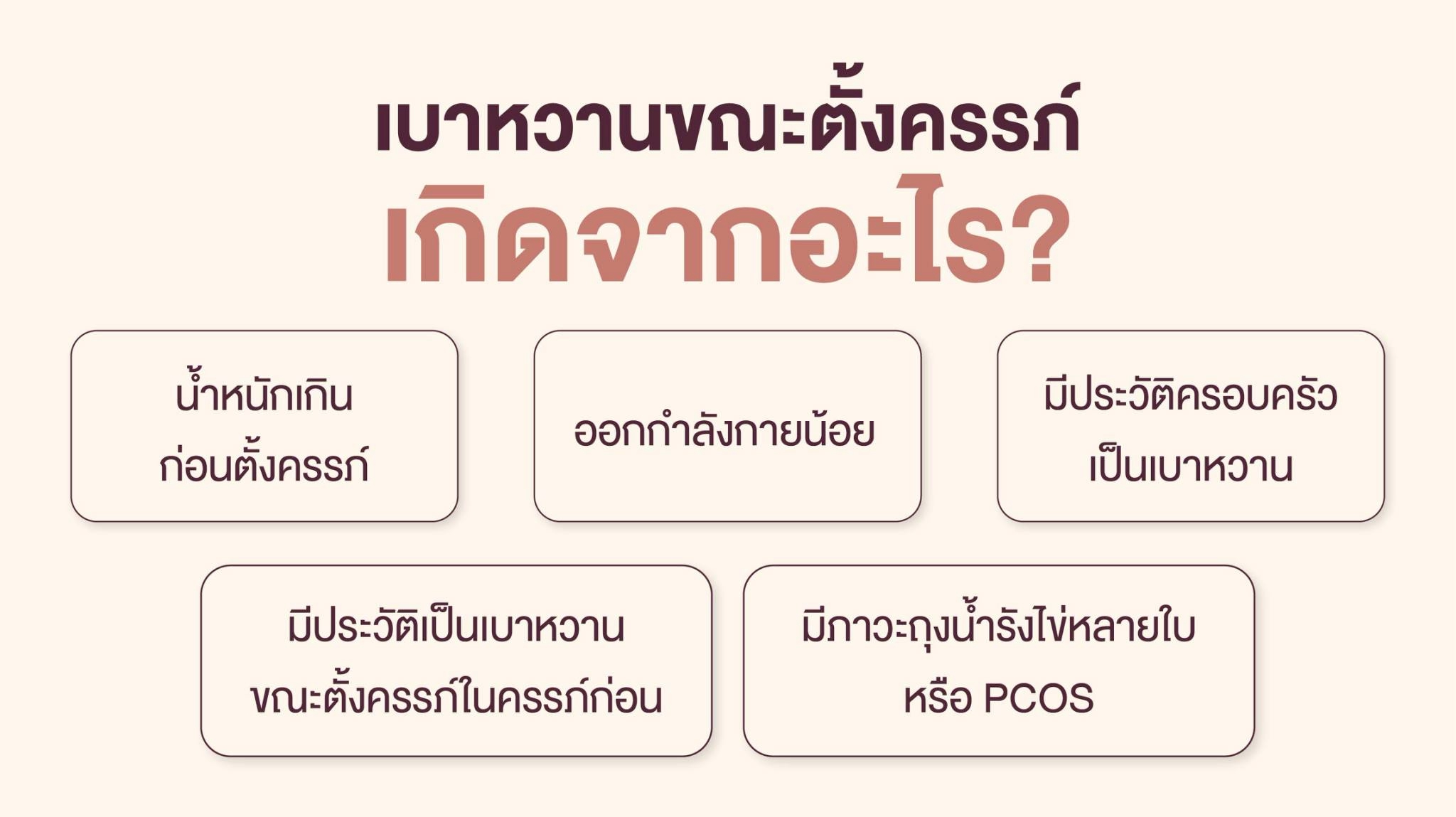 เบาหวานขณะตั้งครรภ์เกิดจากอะไร