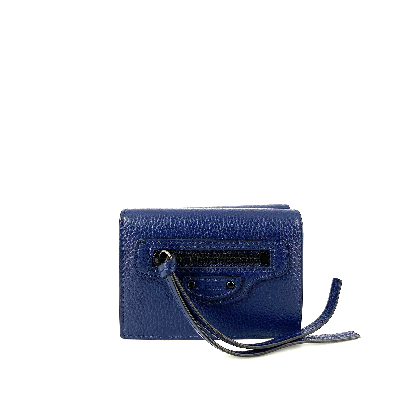 Balenciaga Mini Three-fold Wallet Navy