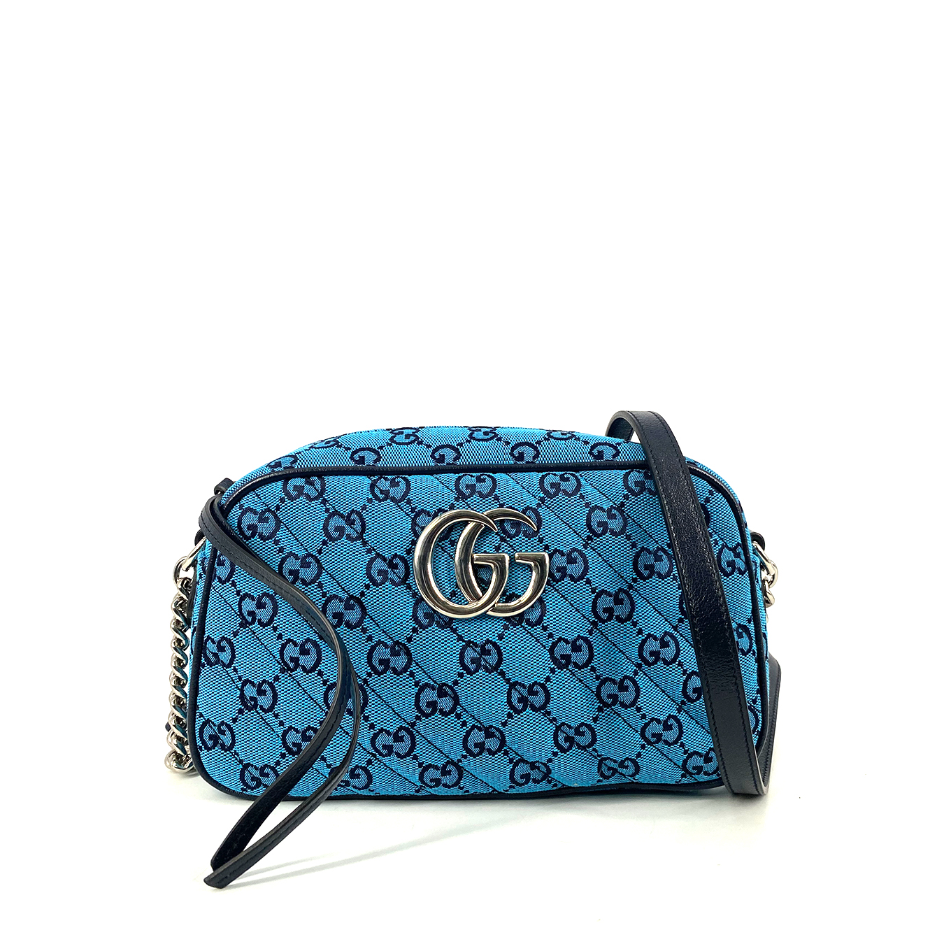 Gucci Marmont Qulted GG Camera Canvas Blue
