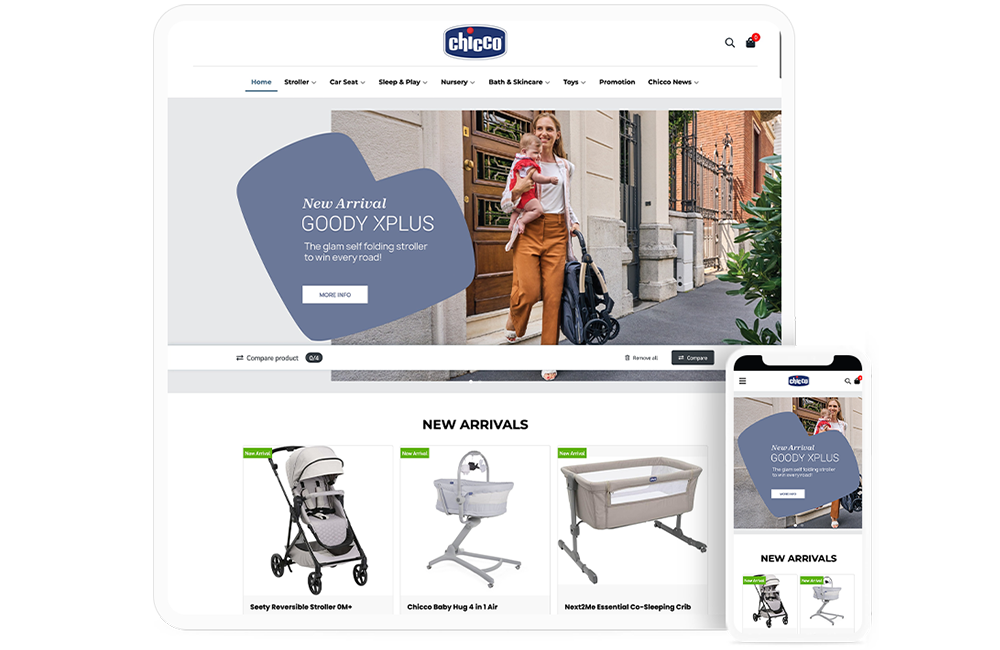 Baby products website ecommerce