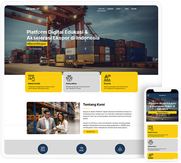 Website for export digital education community