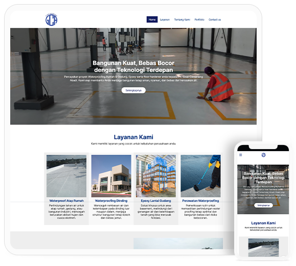 Create website for waterproofing services