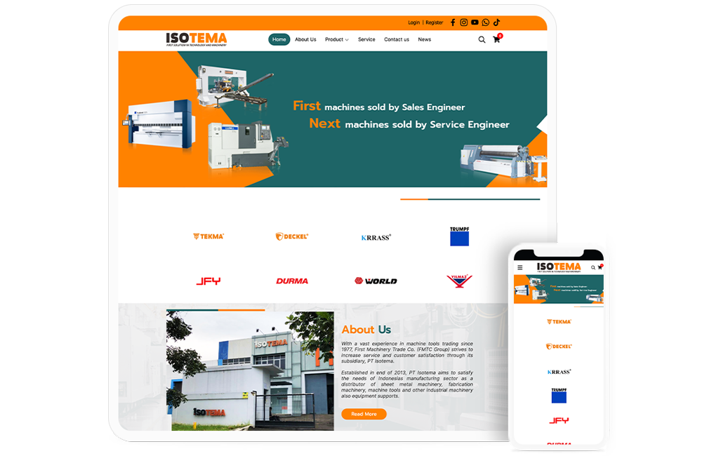 Machine tools trading website