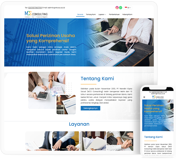 Create website for license and tax consulting