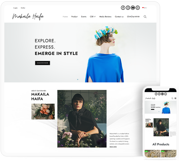 Website fashion ecommerce and social movement