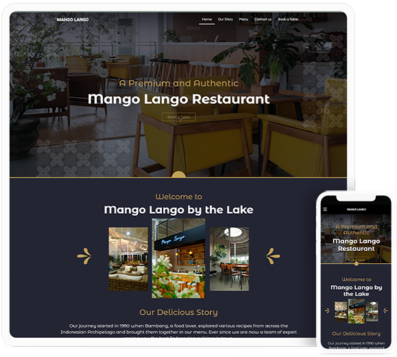 Website Company Profile untuk Restoran Khas Indonesia 