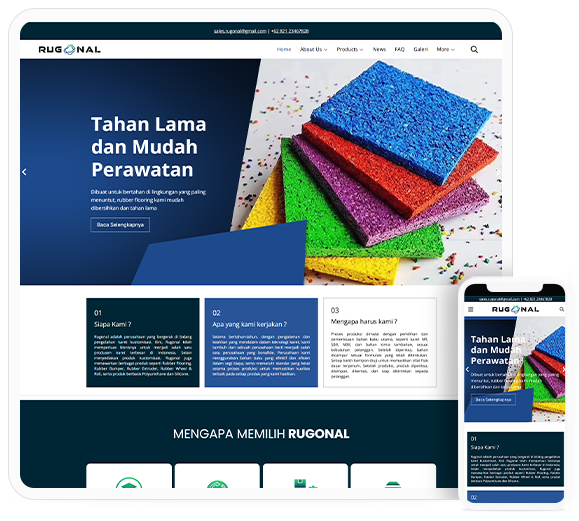 Create website for rubber manufacture