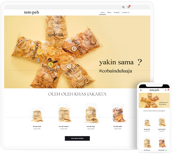 E-commerce website for snack products
