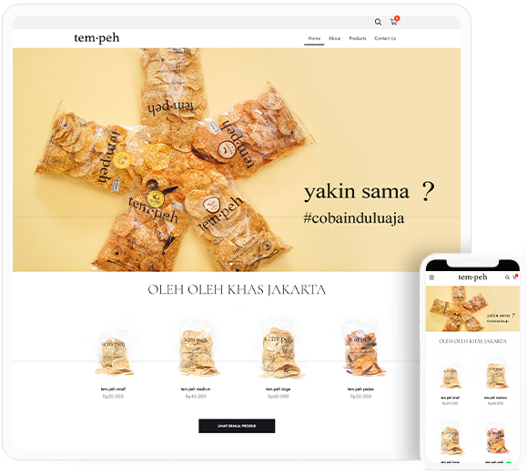 E-commerce website for snack products