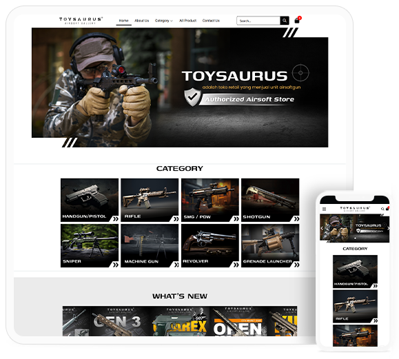 Create airsoftgun ecommerce website