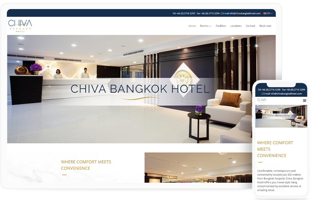 รับทำเว็บไซต์โรงแรม chivabangkokhotel