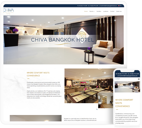 รับทำเว็บไซต์โรงแรม chivabangkokhotel
