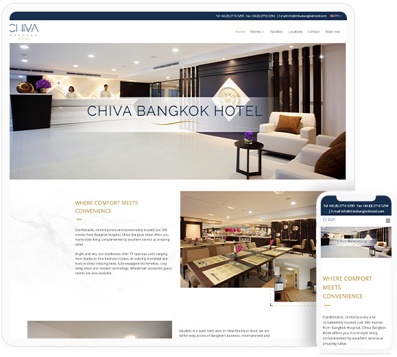 รับทำเว็บไซต์โรงแรม chivabangkokhotel