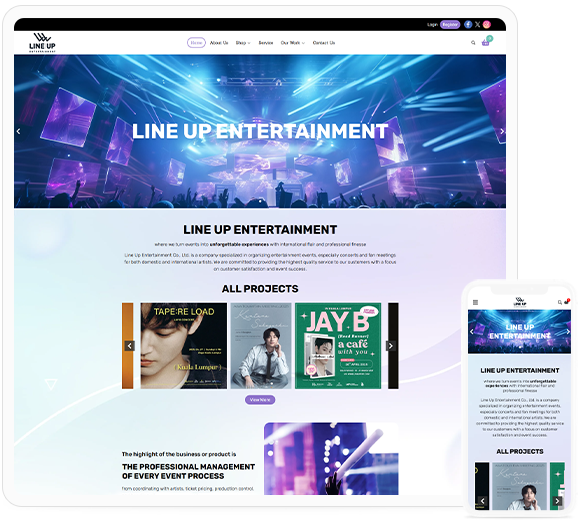 ทำเว็บไซต์ บริษัทออร์แกไนเซอร์ ผู้เชี่ยวชาญด้านการจัดงานความบันเทิงในประเทศไทย