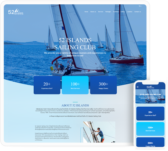 Make a tour website Providing sailboat packages