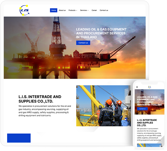 ทำเว็บไซต์ จัดหาสินค้าและอุปกรณ์สำหรับอุตสาหกรรมปิโตรเลียม