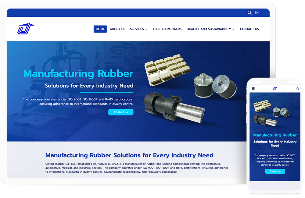 ทำเว็บไซต์ ผู้ผลิตและส่งออกผลิตภัณฑ์ยางซิลิโคนและผลิตภัณฑ์ยางธรรมชาติ