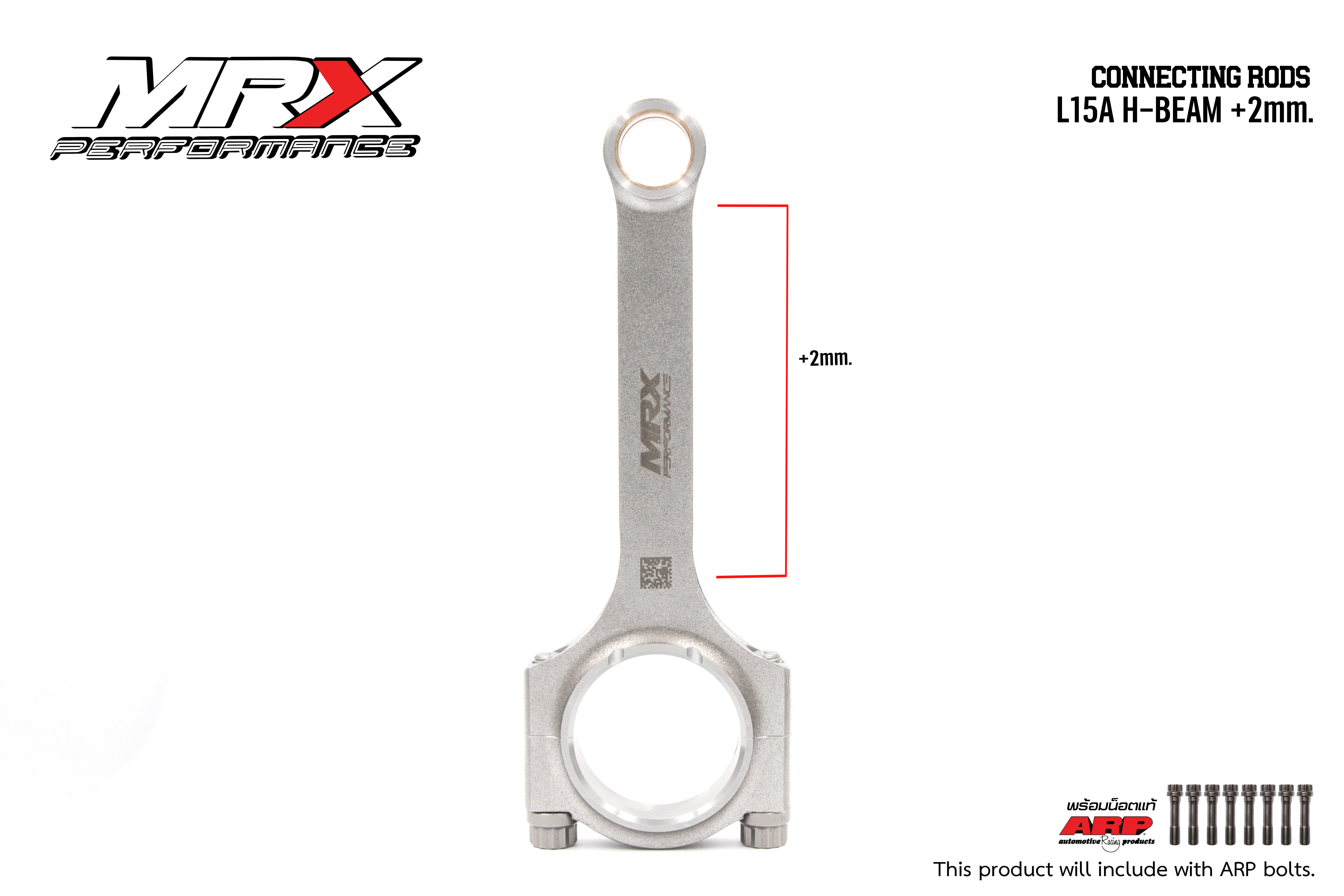 MRX Connecting Rod for Honda Jazz/City L15A Engine I-Beam (+2mm) + ARP ...