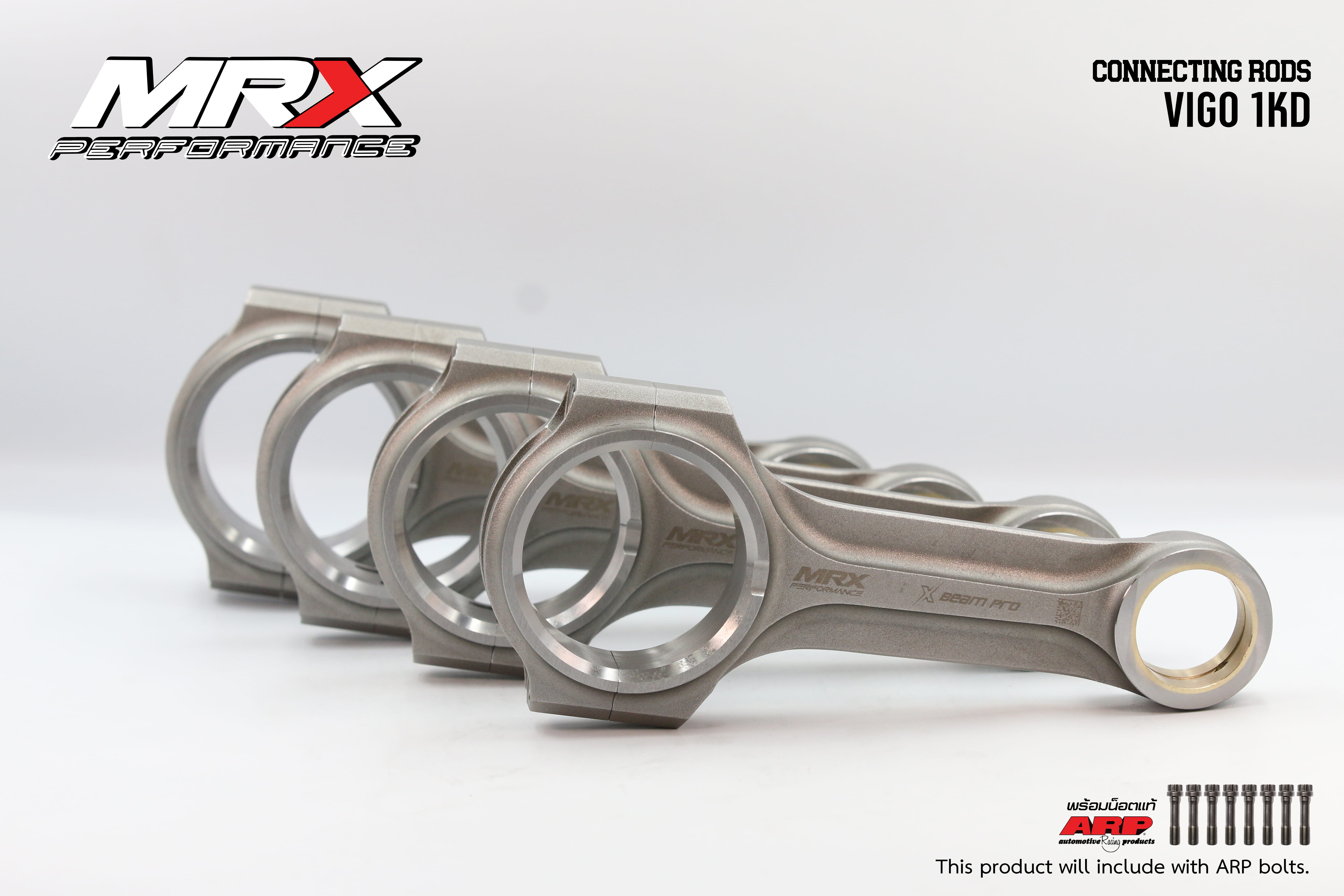 MRX Connecting Rod for Isuzu D-max 4JJ/4JK H-Beam Type + ARP 2000 ...