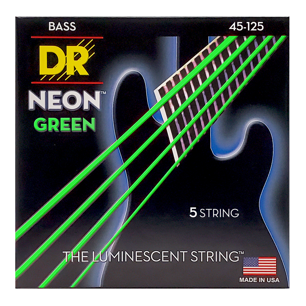 DR Strings Neon Green Bass 45125 Medium 5String (NGB545)