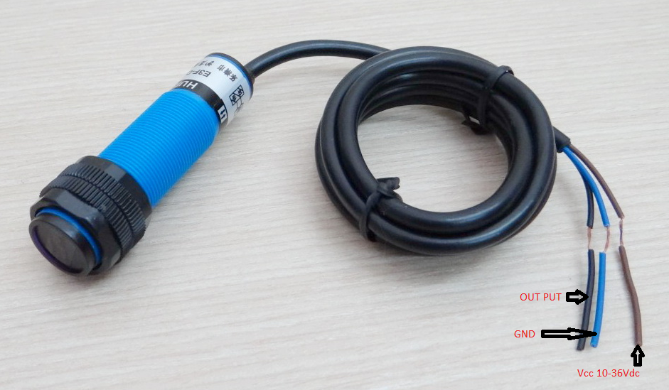 E3F-DS5C4 Photoelectric Switch Sensor - NPN N/O, 6-36V, 1-5cm Detection, ABS Case, 30-Day Warranty